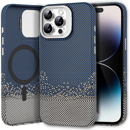 Puzdro pre iPhone 14 Pro Max, Frame Kickstand, pre MagSafe, Sand Blue