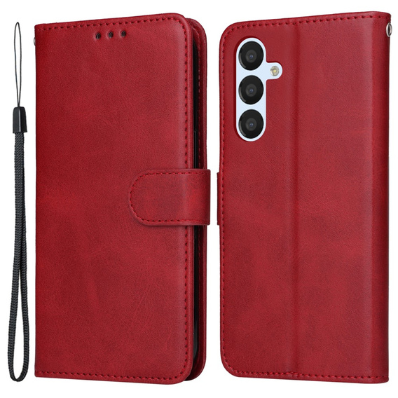 Klapkové puzdro pre Samsung Galaxy A54 5G, Leather Wallet, červené