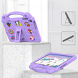 Detské puzdro pre Lenovo Tab M10 10.1 Gen 3 TB-328FU/TB-328XU, Cute Patterns, so stojanom, fialové