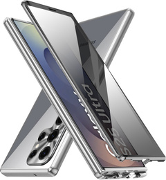 Puzdro pre Samsung Galaxy S25 Ultra, Privacy Dual Glass, strieborné