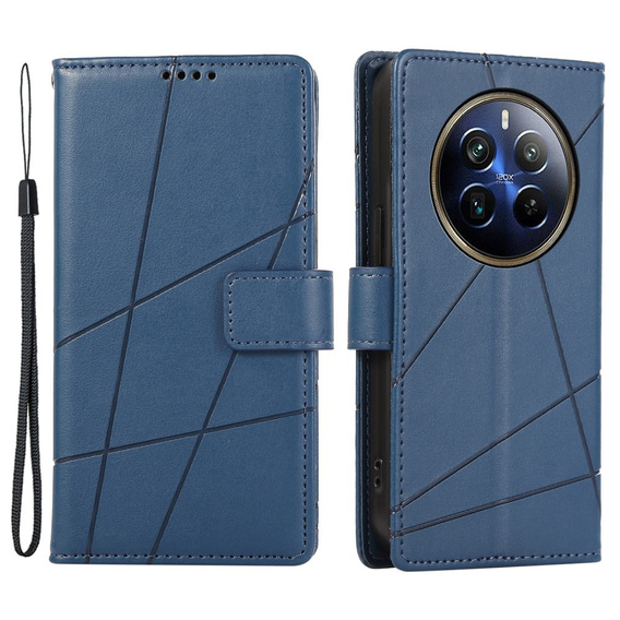 Puzdro s chlopňou pre Realme 12 Pro 5G / 12 Pro+ 5G, Leather Line Wallet, modré