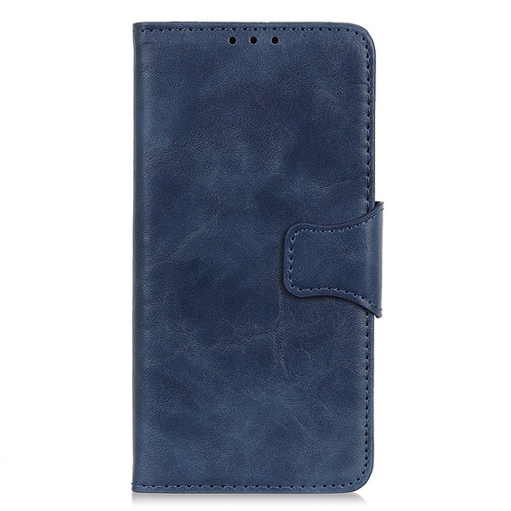 Klapkové puzdro pre Samsung Galaxy S25 Edge, Crazy Horse Wallet, modré