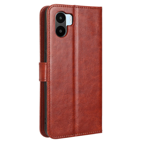 Klapkové puzdro pre Xiaomi Redmi A1 4G / A2 4G, Crazy Horse Wallet, hnedé