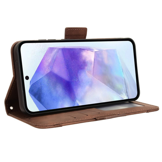 Klapkové puzdro pre Samsung Galaxy A35 5G, Card Slot, hnedé