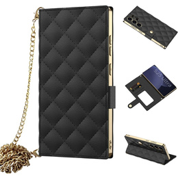 Flipové puzdro pre Samsung Galaxy S25 Ultra, GKK Mirror Wallet, čierne
