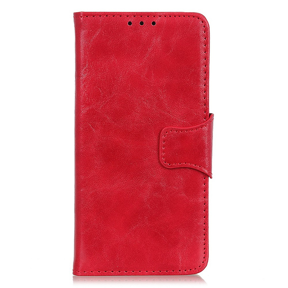 Klapkové puzdro pre Samsung Galaxy S25 Edge, Crazy Horse Wallet, červené