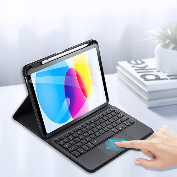 Puzdro + klávesnica iPad 10.9 2022 10 Gen, Dux Ducis Magnetic Keyboard, čierne