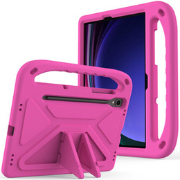 Detské puzdro pre Samsung Galaxy Tab S10 Lite / S10 FE / S9 FE, s rukoväťou, ružové