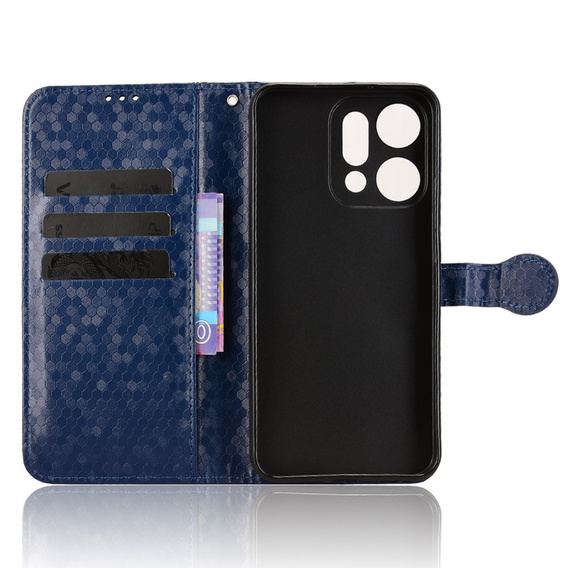 Klapkové puzdro pre Oppo Reno 14, Wallet Rhombus, modré