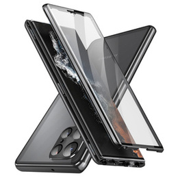 Puzdro pre Samsung Galaxy S21 Ultra, Magnetic Dual Glass, čierne