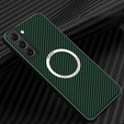 Obal na mobil pre Samsung Galaxy S23 Plus, Magsafe Slim Carbon, zelený