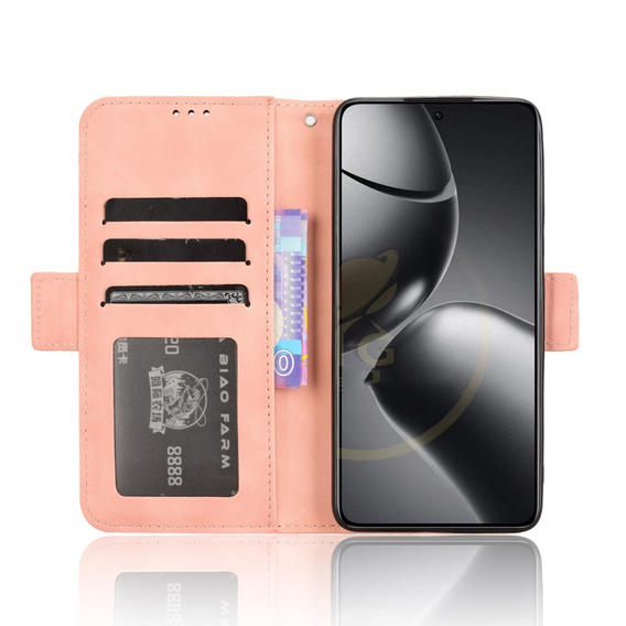 Klapkové puzdro pre Xiaomi 14T Pro, Card Slot, ružové