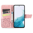 Klapkové puzdro pre Samsung Galaxy A56, Butterfly, ružové rose gold