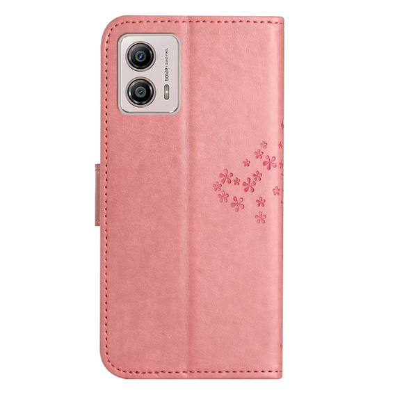 Klapkové puzdro pre Motorola Moto G53 / G23 / G13, tree, ružové