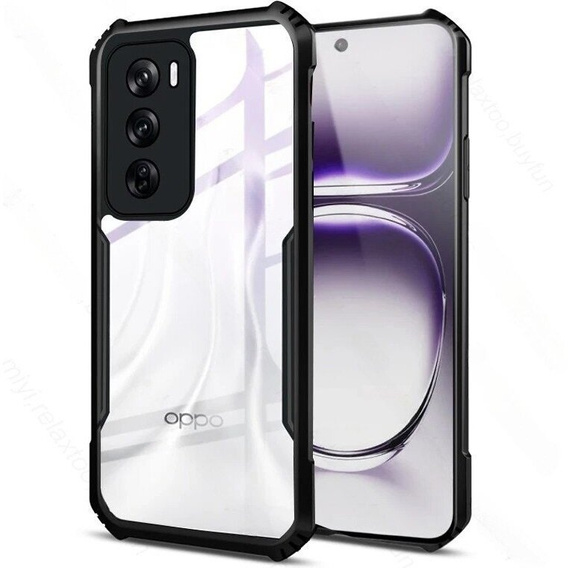 Obal na mobil pre Oppo Reno 12 Pro, AntiDrop Hybrid, čierne