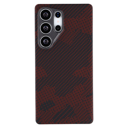 Puzdro pre Samsung Galaxy S25 Ultra, Aramid Fiber MagSafe, čierna / červená