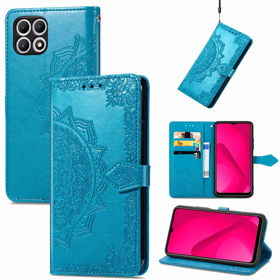 Klapkové puzdro pre T Phone 2 5G, Mandala, modré