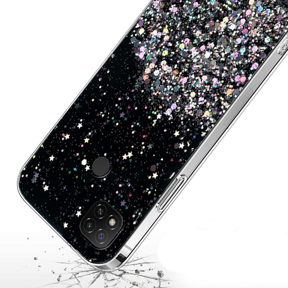 Obal na mobil pre Xiaomi Redmi 9C, Glittery, čierne