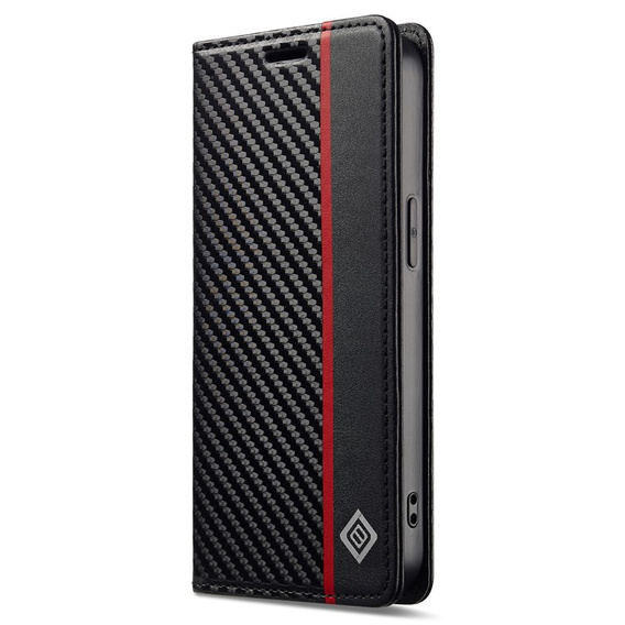 Flipové puzdro pre iPhone 16e, Carbon LC.IMEEKE, čierne