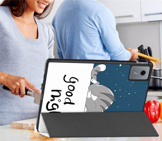 Puzdro pre Lenovo Idea Tab 11" 2025 TB336FU TB336ZU, s funkciou stojana, Smartcase, Sleeping Cat