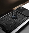Pancierované puzdro pre iPhone 16E, CamShield Slide, čierne + tvrdené sklo 9H