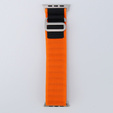 Nylonový remienok pre Apple Watch 1/2/3/4/5/6/7/8/SE/ULTRA 42/44/45/49 mm,  oranžový / čierny