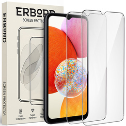 2x tvrdené sklo pre Samsung Galaxy A14 4G/5G, ERBORD 9H Hard Glass na displeji