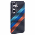 Puzdro pre Samsung Galaxy S25+ Plus, Carbon Fiber MagSafe, tmavomodré