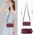 Puzdro s chlopňou pre Samsung Galaxy A56 5G, Rhombus Crossbody Leather, bordové