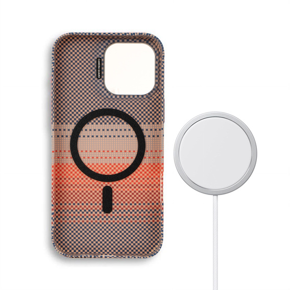 Puzdro pre iPhone 15 Pro, Frame Kickstand, pre MagSafe, Sunset Grey