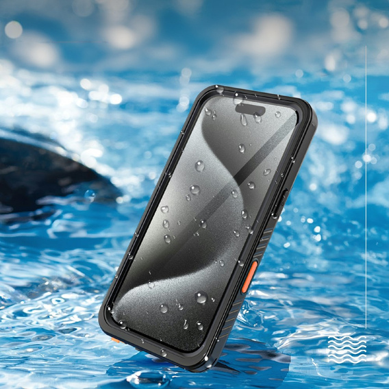 Vodotesné puzdro IP68 pre iPhone 16 Pro, čierne