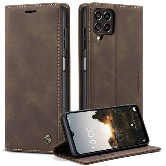 CASEME puzdro pre Samsung Galaxy M33 5G, Leather Wallet Case, hnedé