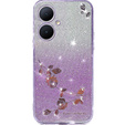 Puzdro pre OnePlus Nord CE 3 Lite 5G, Glitter Flower, fialové