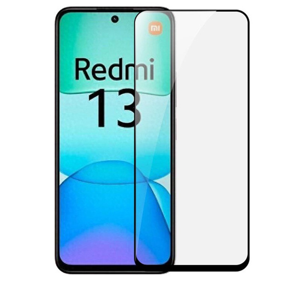 3D tvrdené sklo pre Xiaomi Redmi 13, čierny rám