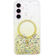Puzdro pre Samsung Galaxy S24, Glittery, pre MagSafe, žlté