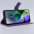 Klapkové puzdro pre Motorola Moto G54 5G, Butterfly, fialové