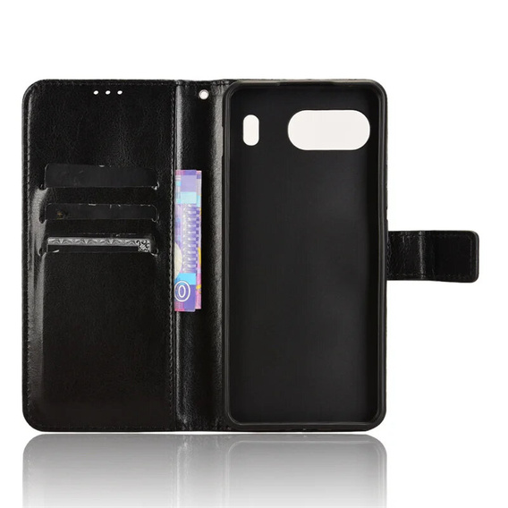 Klapkové puzdro pre OnePlus Nord 4, Crazy Horse Wallet, čierne