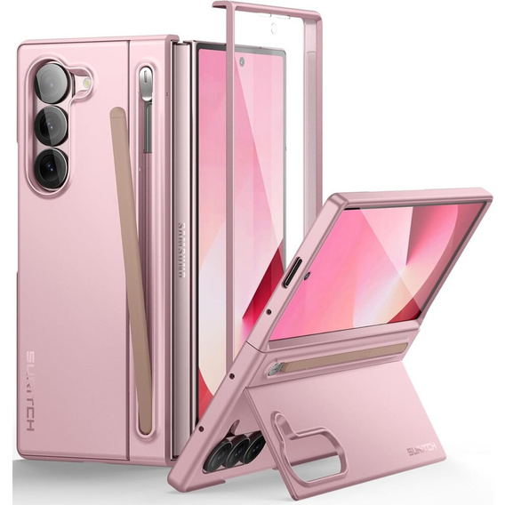 Obal na mobil pre Samsung Galaxy Z Fold 6, Suritch Full Body, ružové
