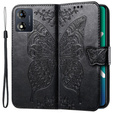 Klapkové puzdro pre Motorola Moto E13, Butterfly, čierne
