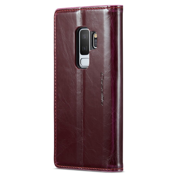 CASEME flipové puzdro pre Samsung Galaxy S9+ Plus, Waxy Textured, červené