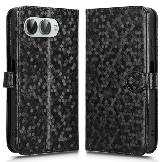 Flipové puzdro pre T Phone 3 5G, Wallet Rhombus, čierne