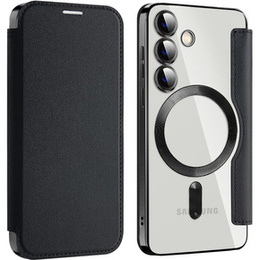 Klapkové puzdro pre Samsung Galaxy S24+ Plus, RFID Wallet MagSafe CamShield, čierne