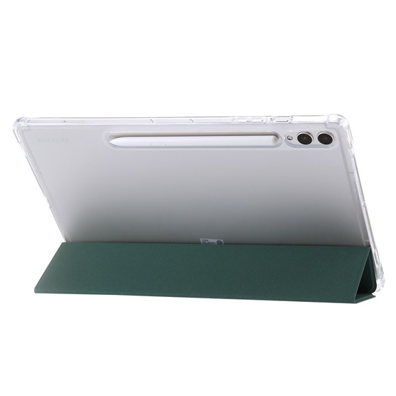 Puzdro pre Samsung Galaxy Tab S9 Ultra, Smartcase Hybrid, so slotom na stylus, tmavozelené