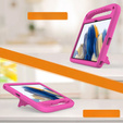 Detské puzdro pre Samsung Galaxy Tab A9+, detské puzdro s rukoväťou, ružové