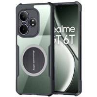 Puzdro pre Realme GT 6 / 6T, s magnetickým štítkom, transparentné / čierne