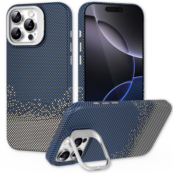 Puzdro pre iPhone 16 Pro Max, Frame Kickstand, pre MagSafe, Sand Blue