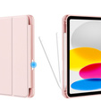Puzdro pre iPad 10.9 2022 10 Gen, Smart Pencil, so slotom na stylus, ružové