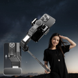Blavec Selfie Stick Aluminium Fusion P07 s MagSafe, LED svetlami a diaľkovým ovládaním