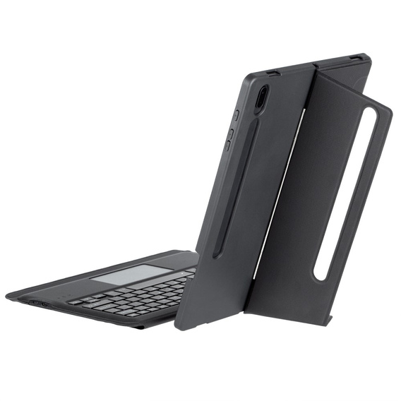Puzdro s podsvietenou bluetooth klávesnicou pre Samsung Galaxy S9+ / S9 FE+ / S10+ Plus, čierne