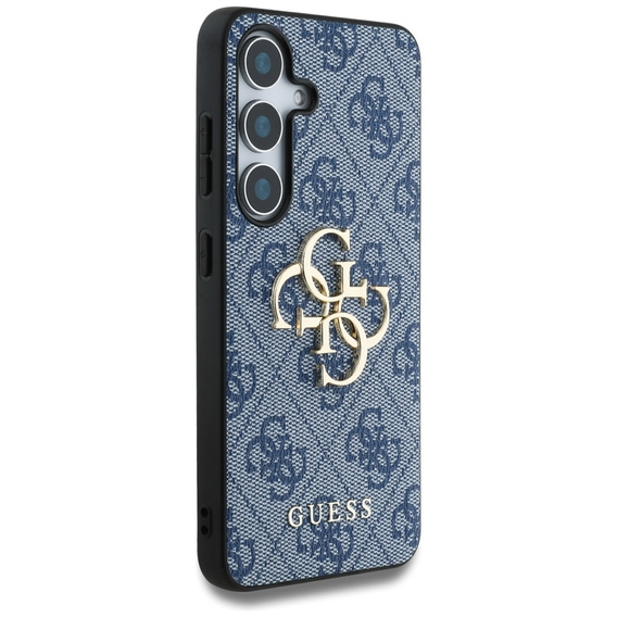 GUESS Obal na mobil pre Samsung Galaxy S25, 4G Big Metal Logo, modré
